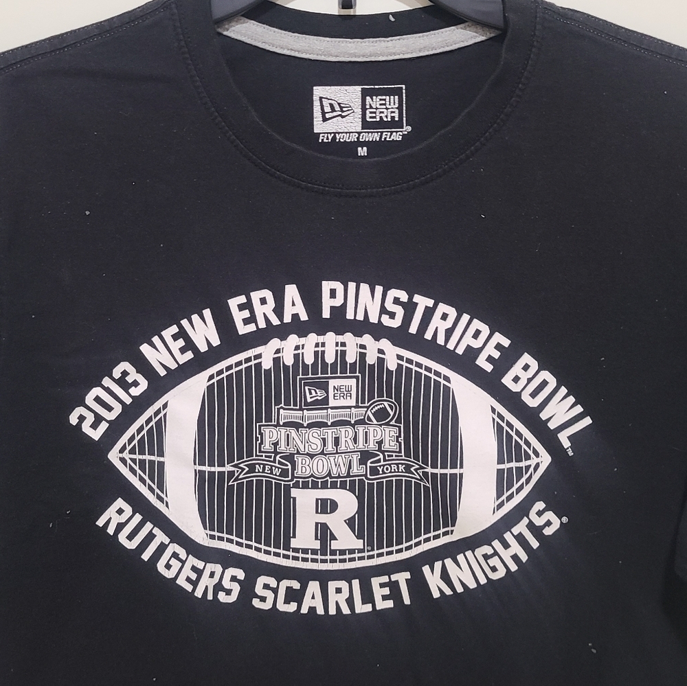 New Era Tshirt Football Pinstripe Bowl Rutgers Scarlet Knights Cap Hat Team Pop